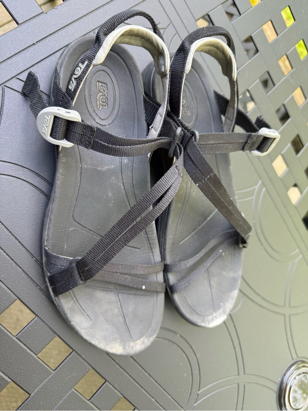 Teva Women’s Black Flat Strappy Sandals